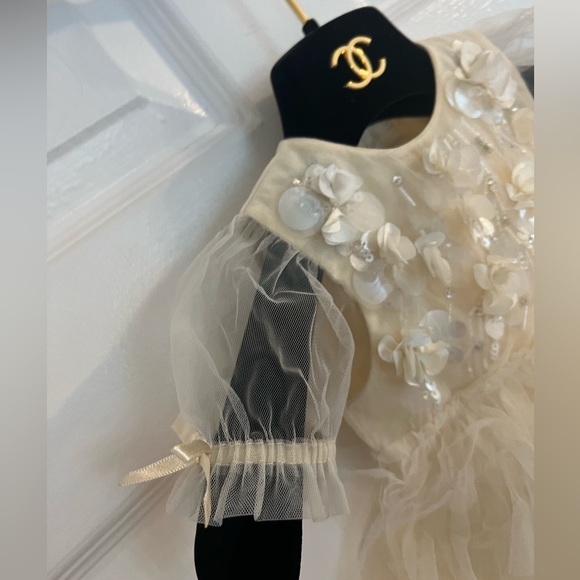 TUTU DU MONDE Dreamscape layered tutu dress sequin & floral embellishments 0-3m - Picture 2 of 11